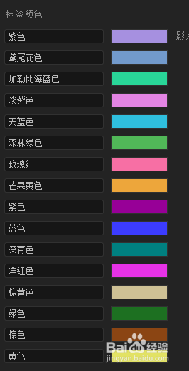 Premiere如何更改标签颜色