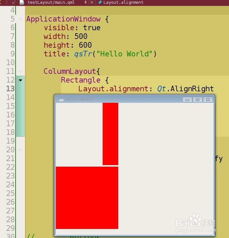 如何使用QML ColumnLayout组件进行布局