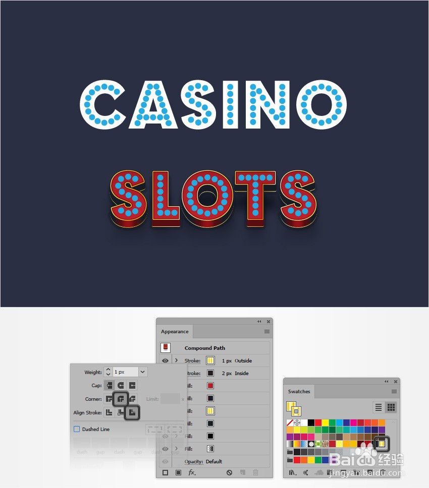 如何在Illustrator中制作3D电影文字效果