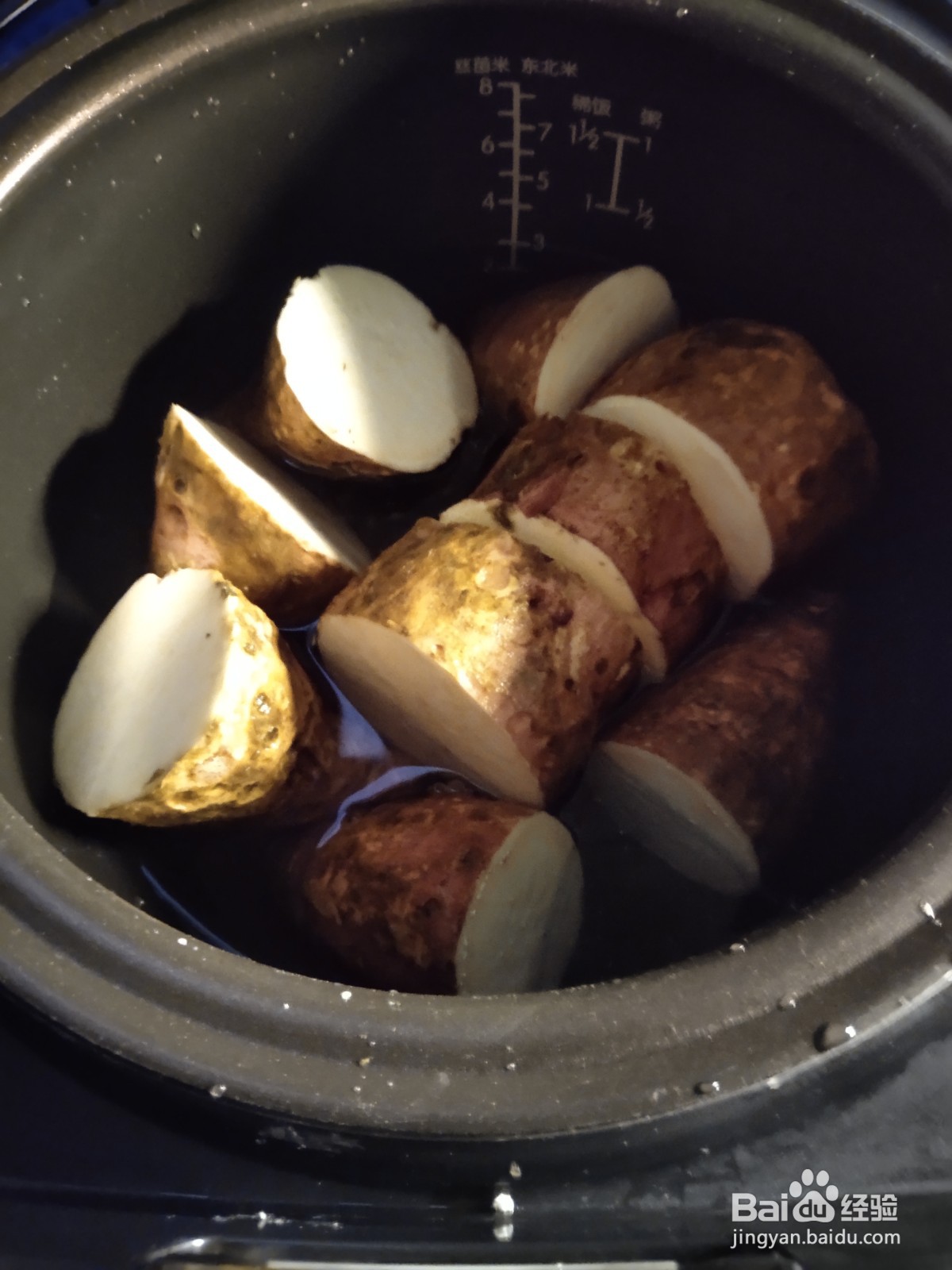 电饭锅蒸煮板栗红薯