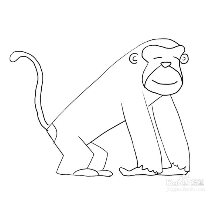 长臂猿简笔画图片