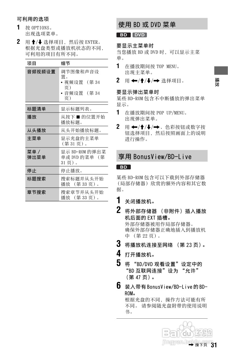 索尼BDP-S185蓝光播放机使用说明书:[2]