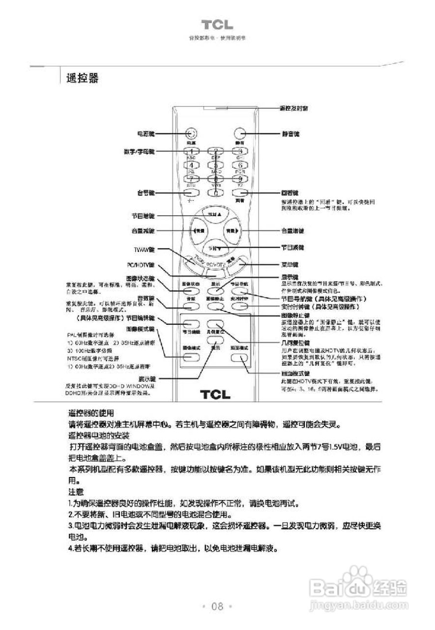 TCL王牌HD4321彩电使用说明书