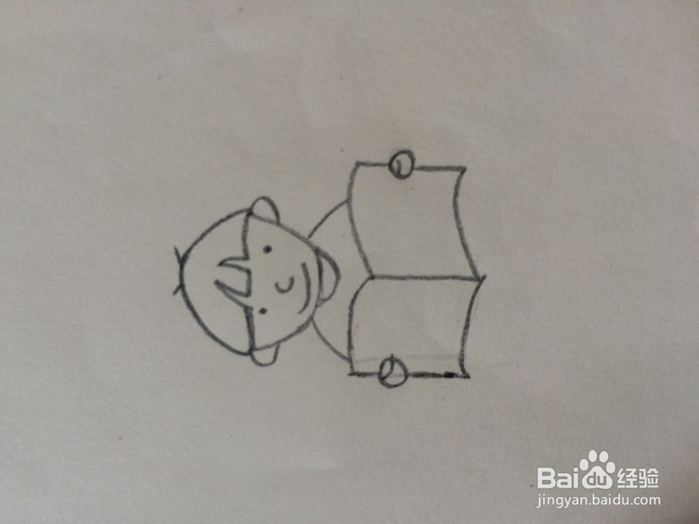 看书的孩子铅笔画