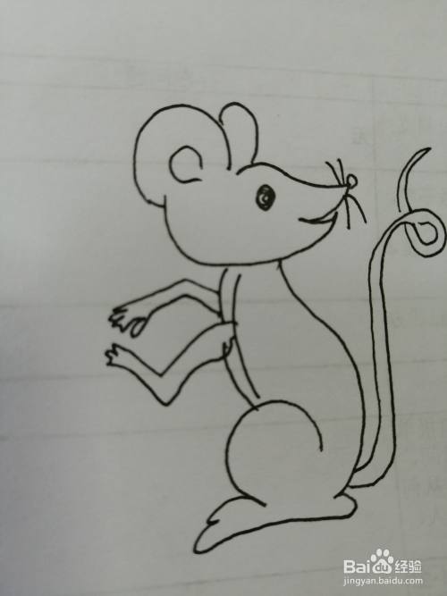 调皮的小老鼠怎么画