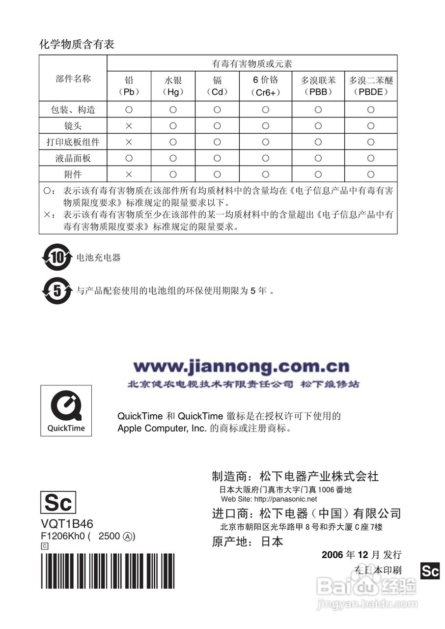 松下DMC-FZ8GK 数码照相机使用说明书:[12]