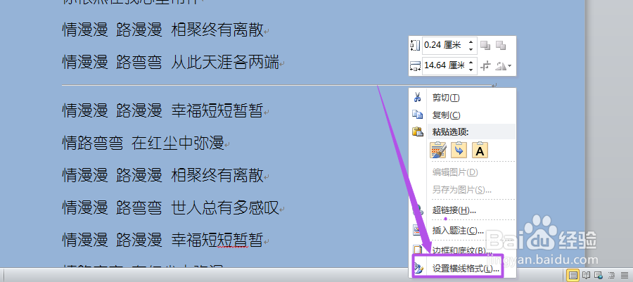 word文档中怎么插入水平线？