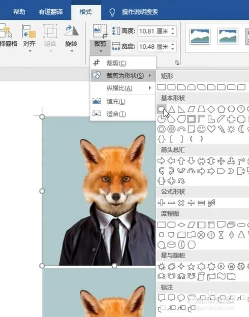 word如何裁剪照片？