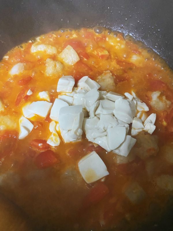 鳕鱼豆腐番茄蛋羹