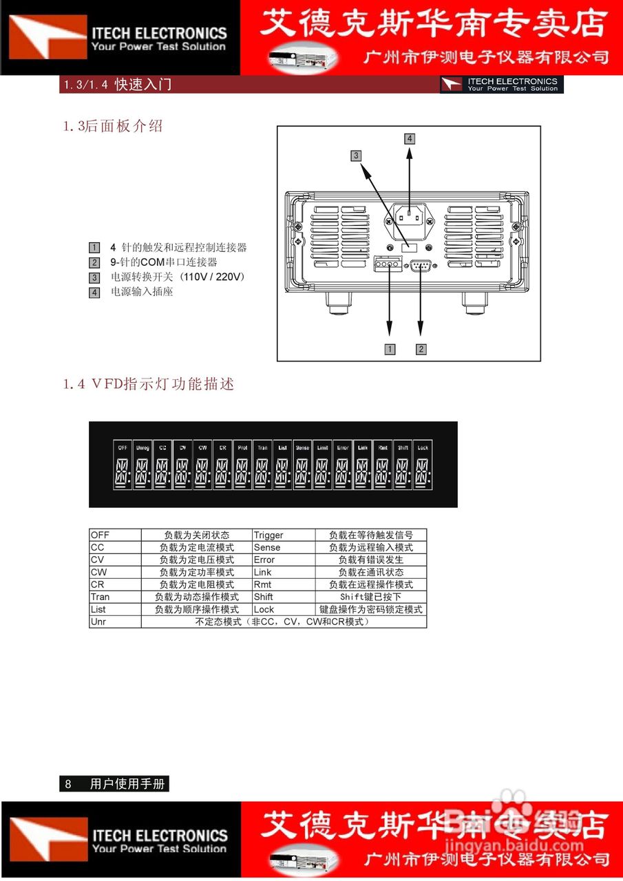 艾德克斯IT8511电子负载说明书:[1]