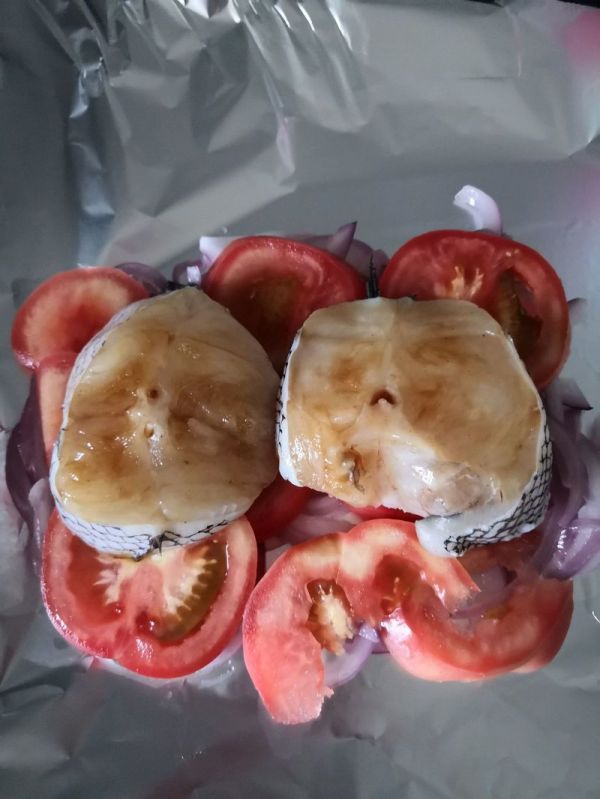 柠香罗勒烤鳕鱼