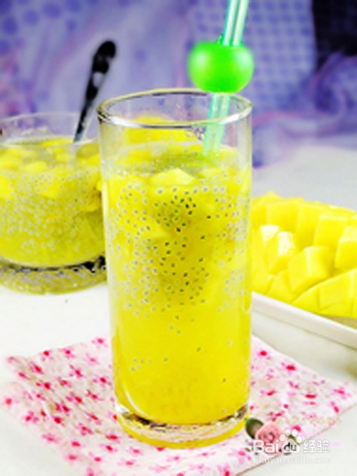 夏天清爽 兰香子芒果饮