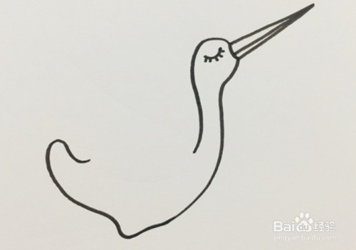 简笔画系列-仙鹤画法步骤