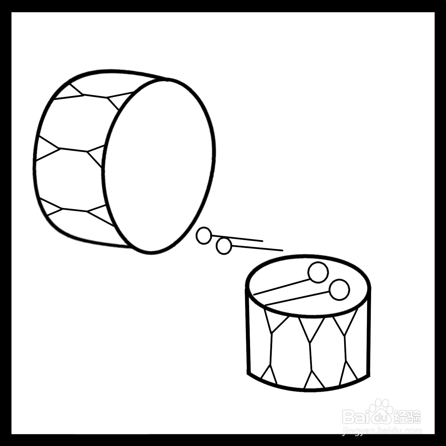 怎么画鼓的简笔画（儿童简笔画）