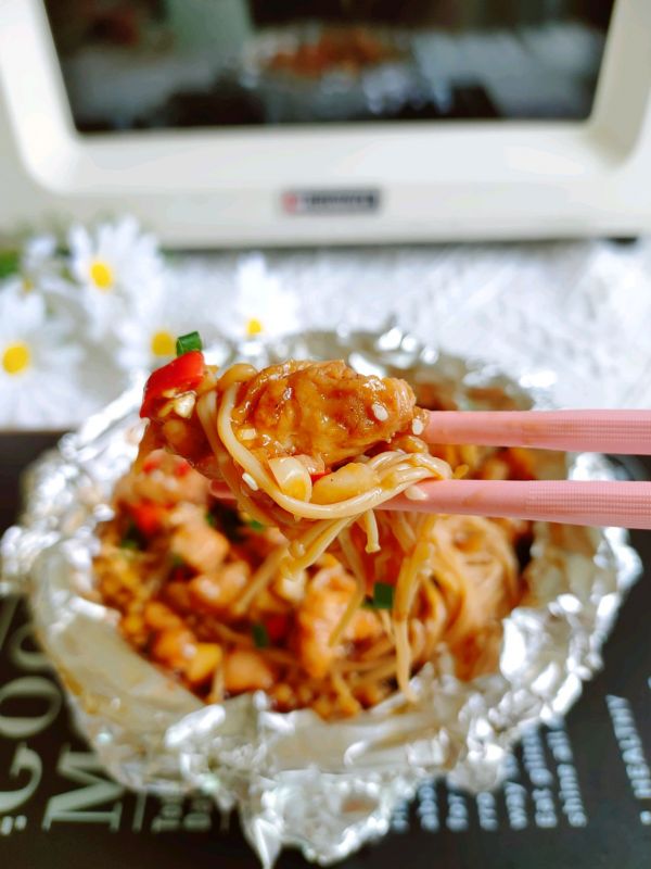 锡纸金针菇鸡肉