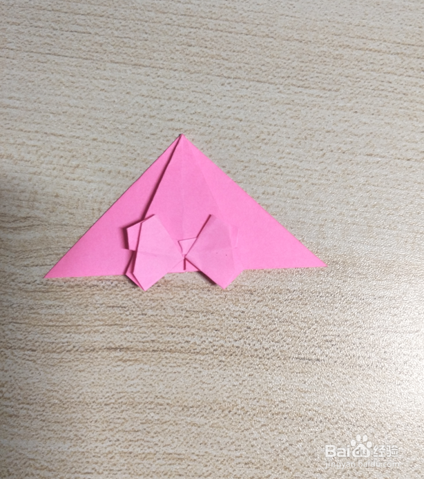 折纸：蝴蝶结书签