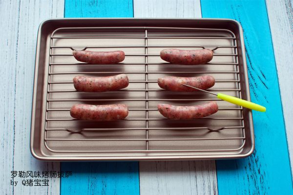 罗勒风味烤肠披萨