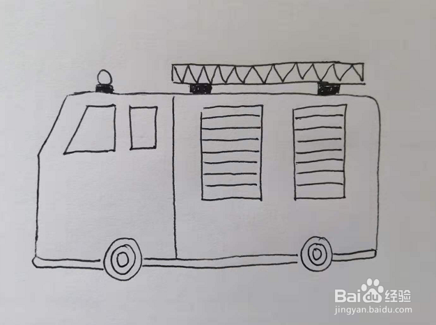 幼儿园消防主题简笔画