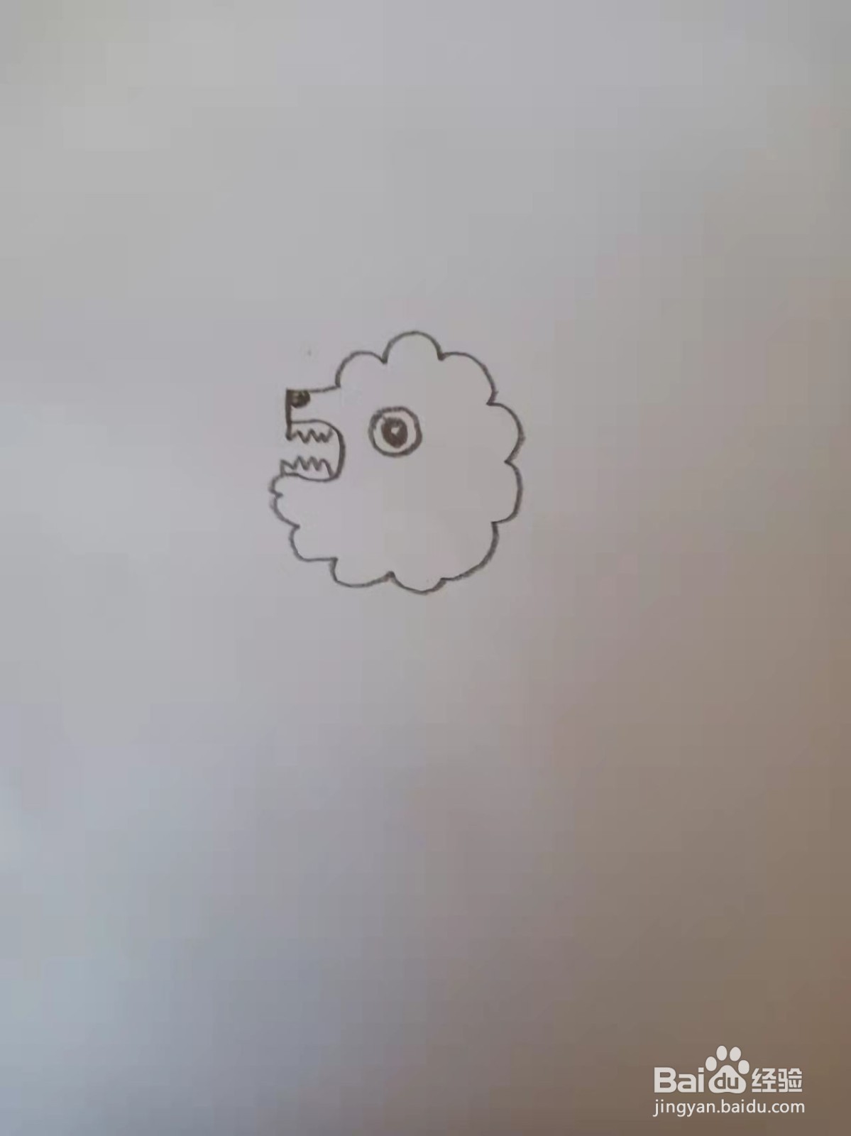 用数字5画狮子