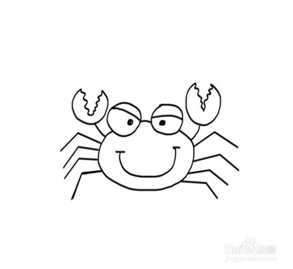螃蟹的简笔画怎么画