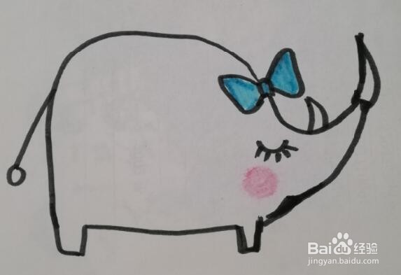 小犀牛的画法 小犀牛的简笔画