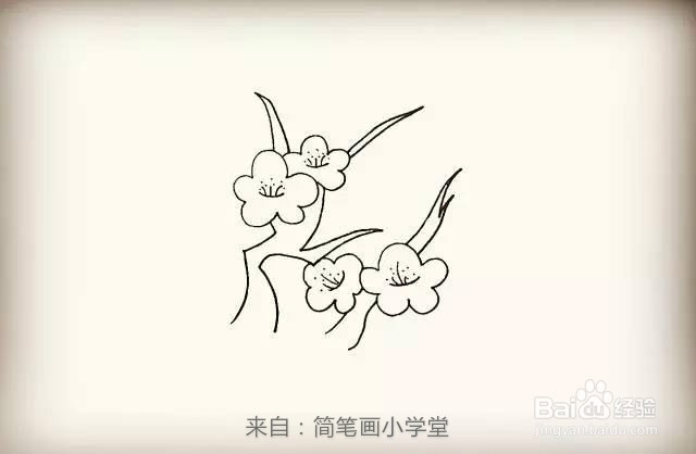 【梅花简笔画怎么画】梅花的画法