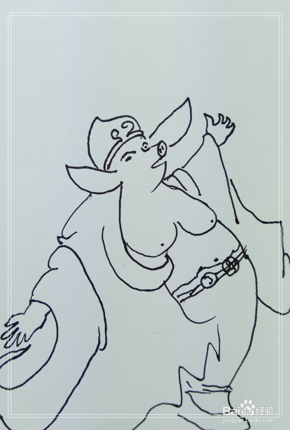 怎样画简笔画猪八戒？