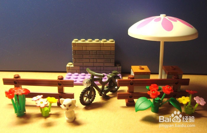 如何用积木拼装湿地公园看风景的场景