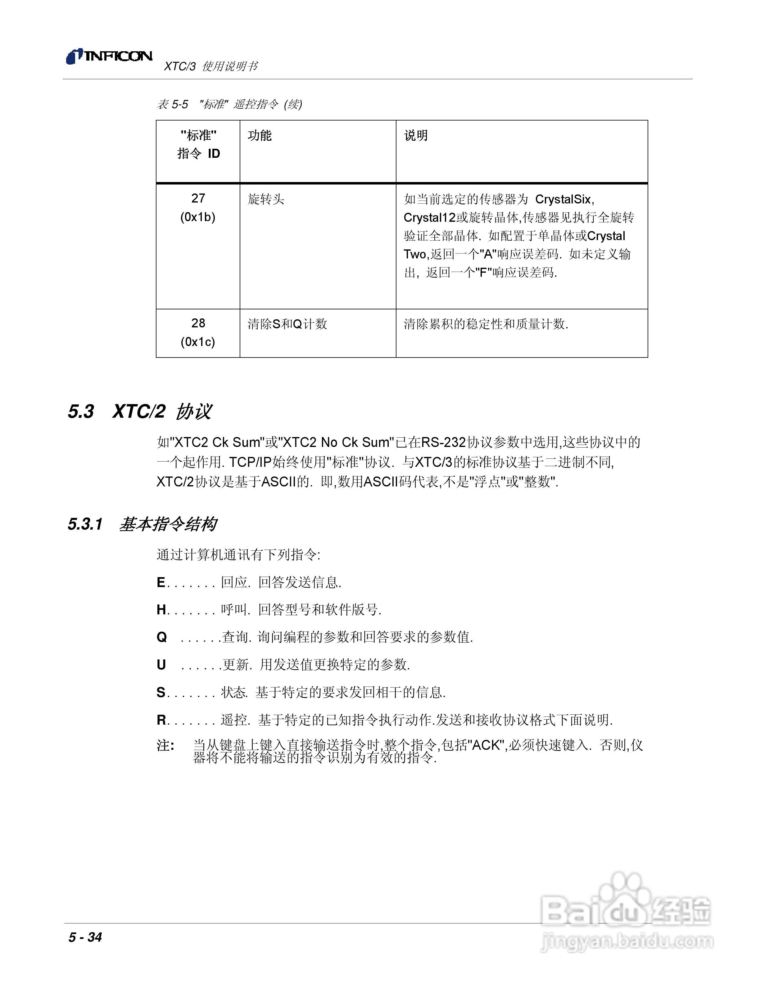 INFICON XTC/3薄膜镀层控制仪使用说明书:[15]
