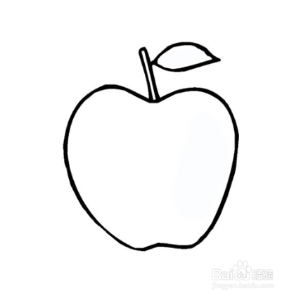 简笔画-如何画苹果的简笔画