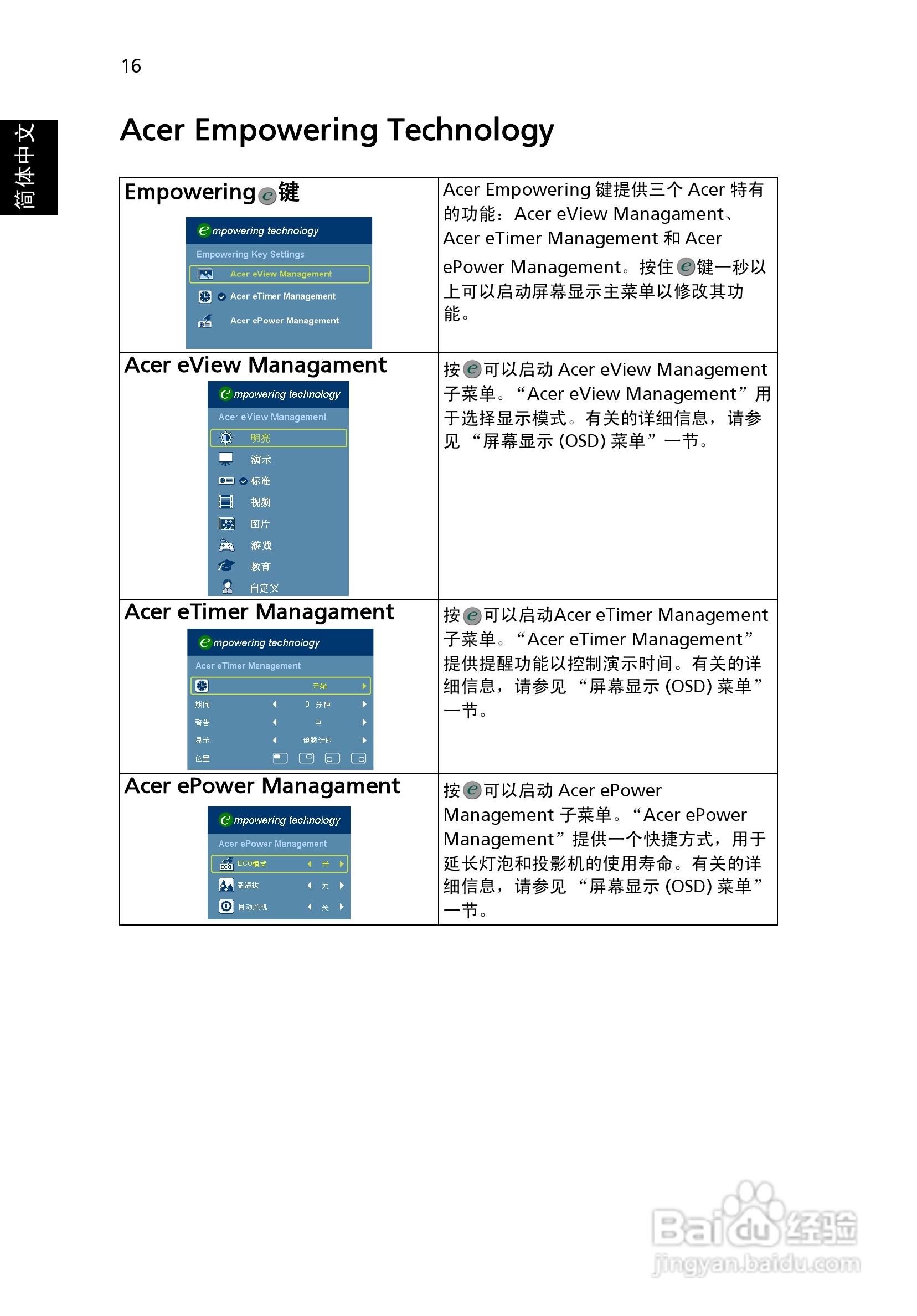 宏基X1216投影机使用说明书:[3]