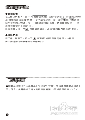 旺德电通RC-E05手提式CD音响说明书