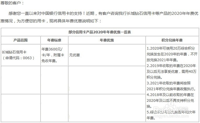 中国银行年费怎么免除