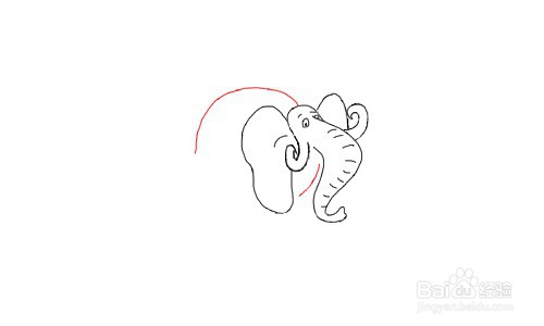 卡通大象简笔画怎么画