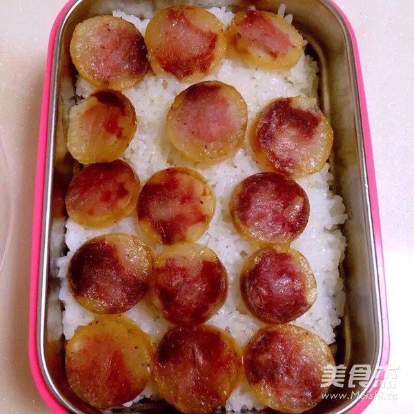 香肠便当饭的做法