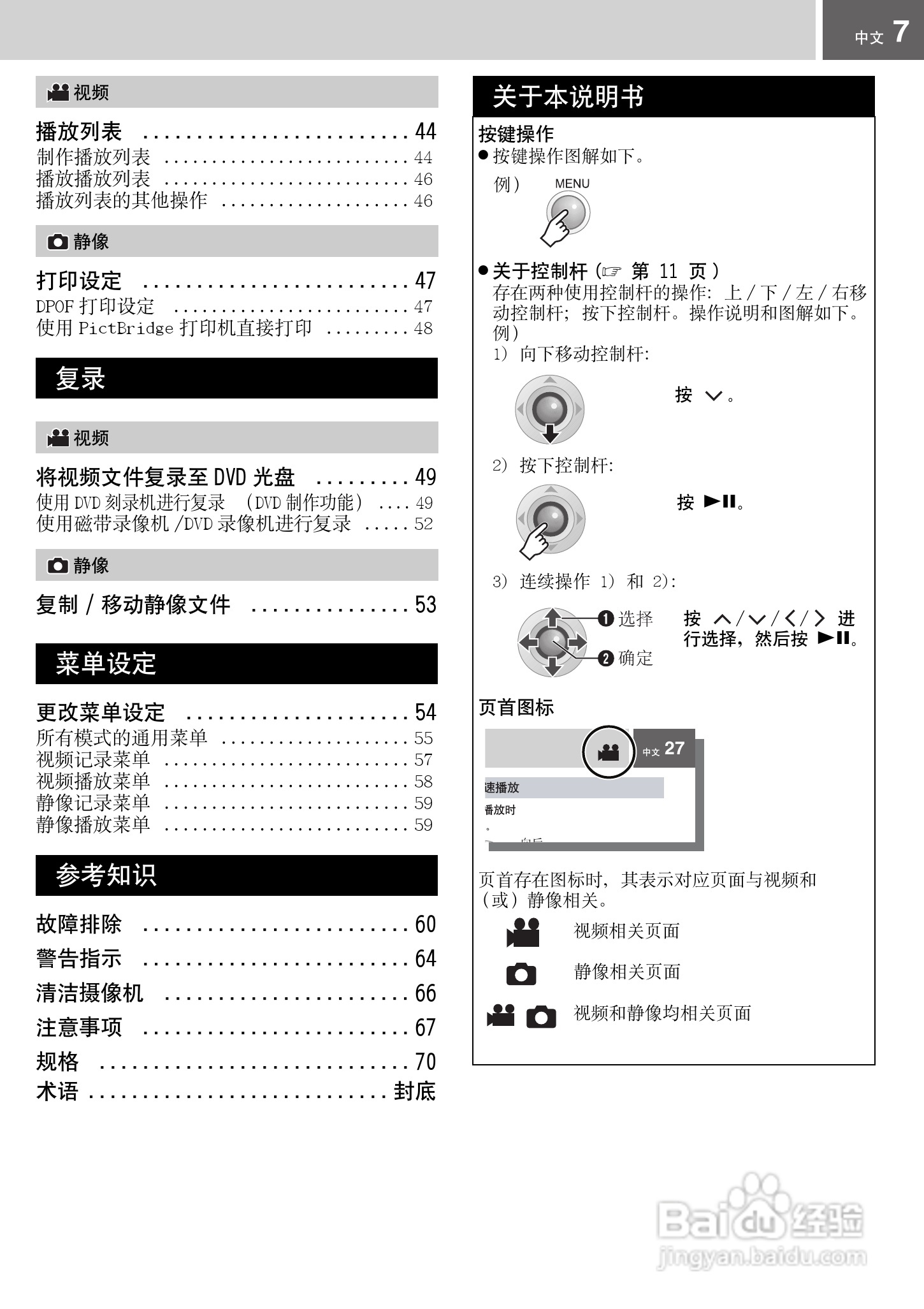 JVC GZ-MG77AC数码摄像机说明书:[1]