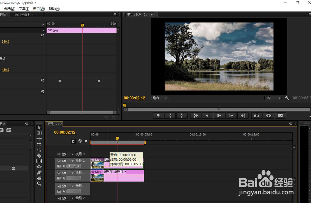 pr里怎么把图片变成黑白