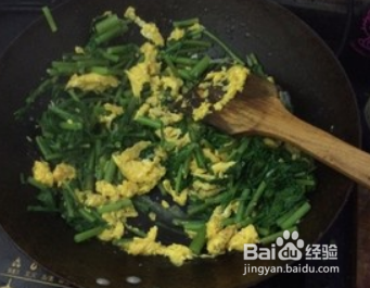 家常茼蒿炒鸡蛋