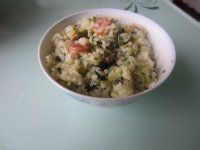 家乡青菜香肠饭的做法