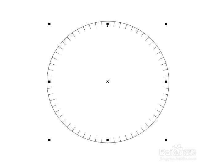 用CorelDRAW绘制一只表。表的刻度怎么画？