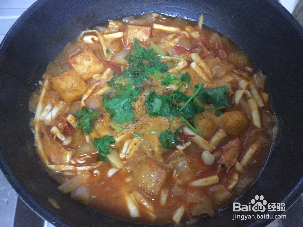 西红柿海鲜酸汤的做法