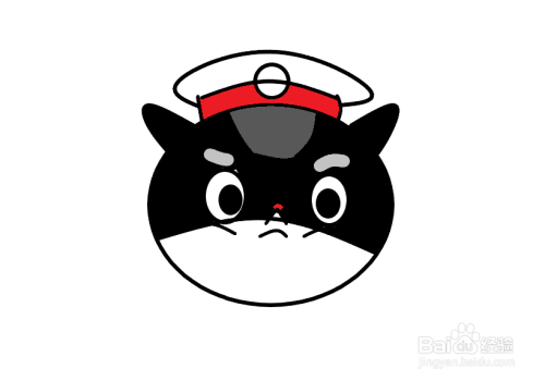 黑猫警长头像简笔画教程