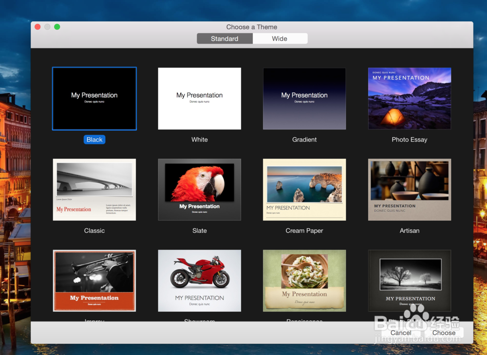 Macbook电脑如何制作Keynote【演示】(PPT)