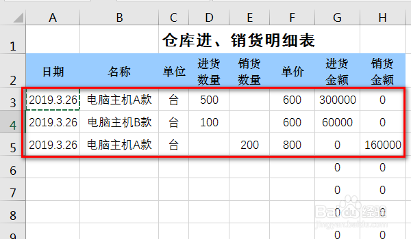 用excel制作公司常用表格：库存表