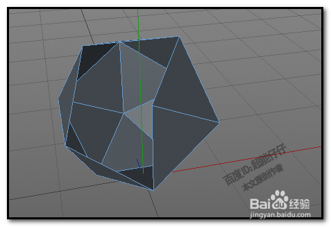 C4D中物体删除面后残留有一些点怎么办