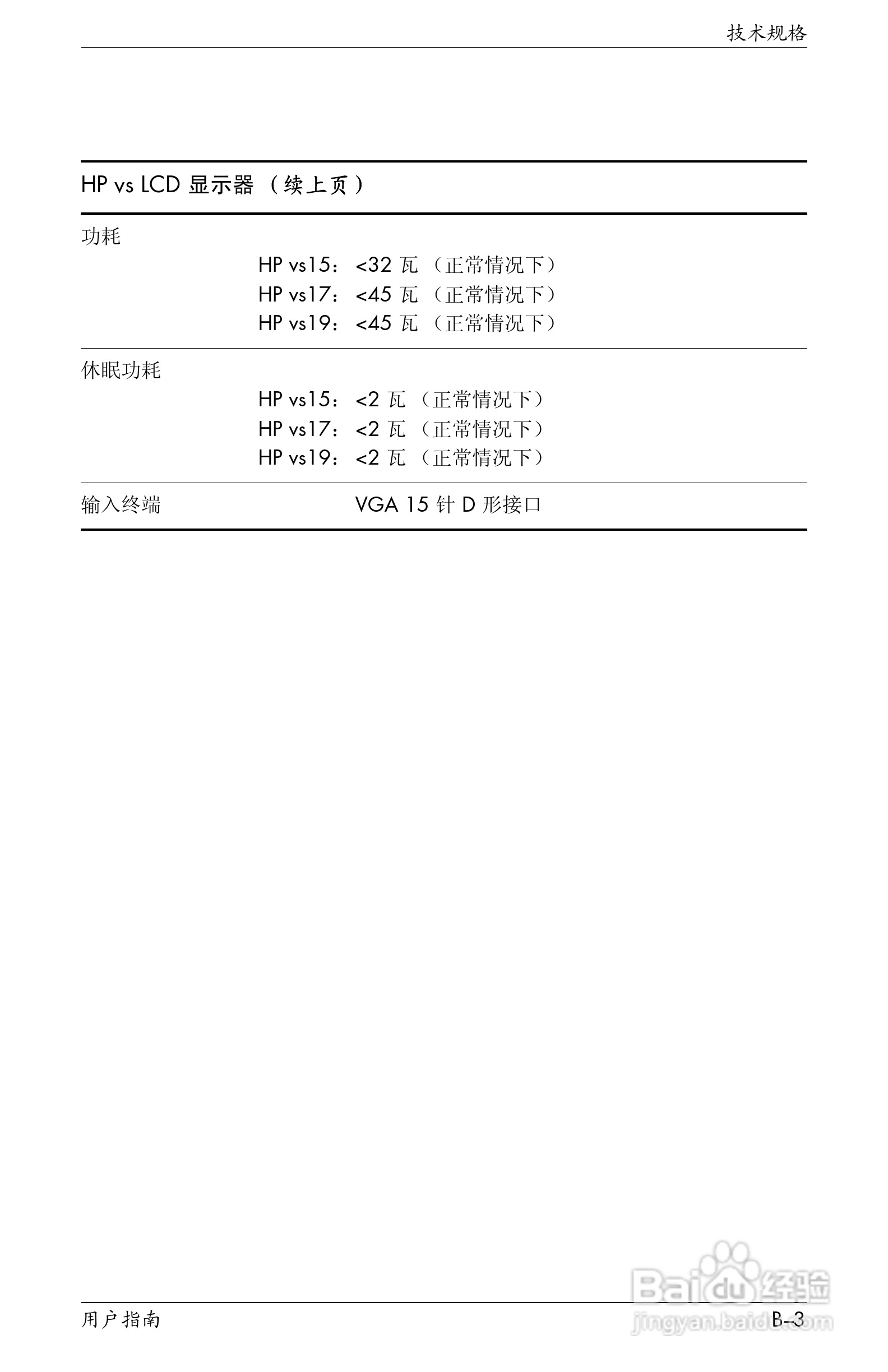惠普VS17液晶显示器使用说明书:[7]
