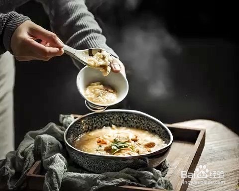 肉丝三蛋粥的做法