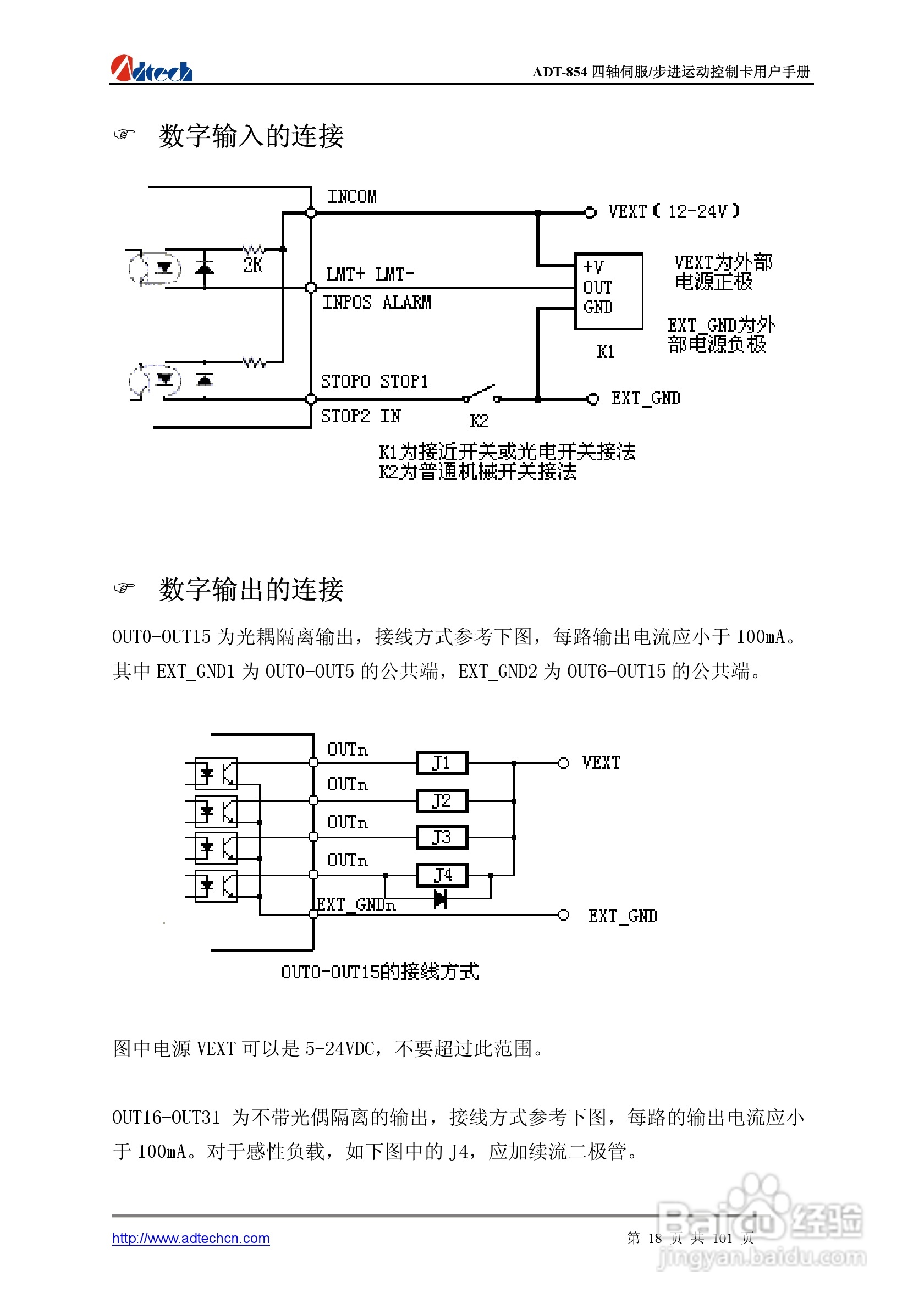 Adtech-众为兴ADT-854基于PCI总线的4轴运动控制卡说明:[2]