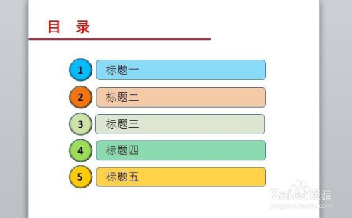 如何用ppt繪製目錄?