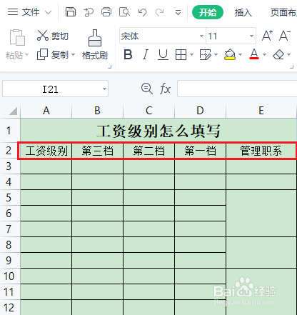 工资级别怎么填写